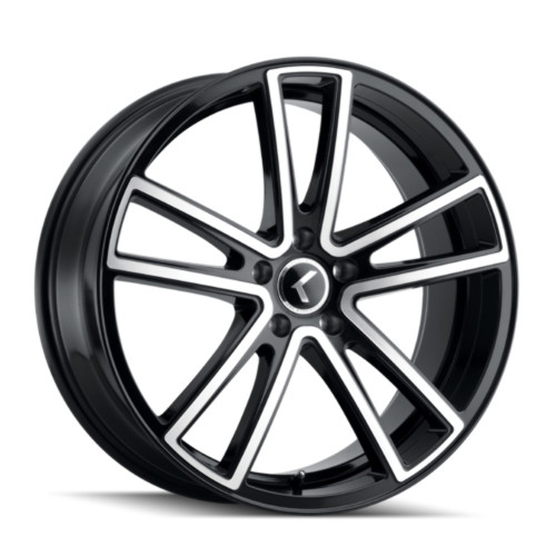 22" Kraze Lusso 22x9.5 Black Machined 6x5.5 Wheel 30mm For Chevy GMC Cadillac