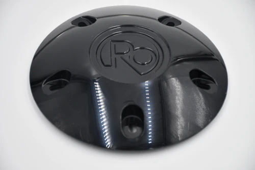 Universal black wheel center cap kit for 5 lug vehicles using 1/2 lug nuts with secure lug-mounted installation and aftermarket wheel compatibility.
