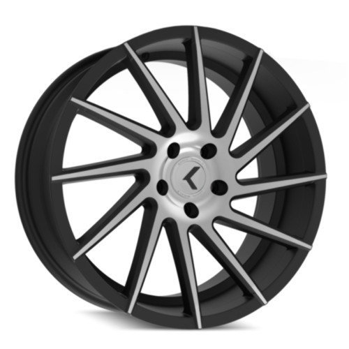 18" Kraze Spinner 18x8 Black Machined 5x4.5 Wheel 40mm Performance Rim