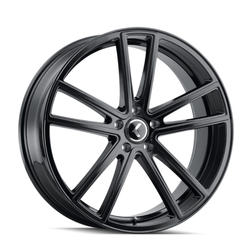 17" Kraze Lusso 17x8 Gloss Black 5x112 Wheel 38mm Performance Rim