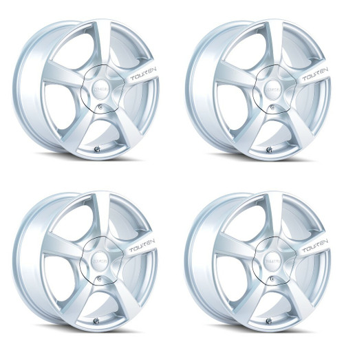 Set 4 17" Touren TR9 17x7 Hypersilver 4x100 4x4.5 Wheels 42mm Rims