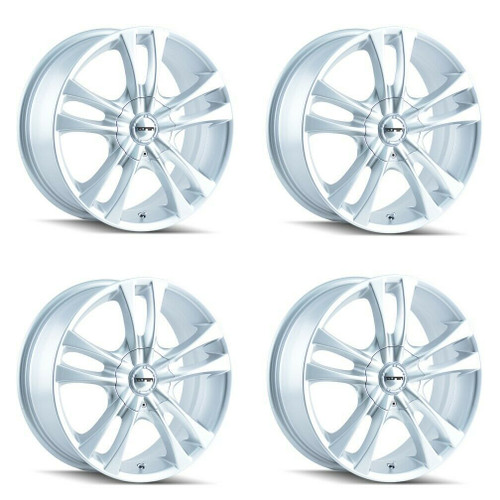 Set 4 16" Touren TR22 16x7 Hypersilver 5x100 5x4.5 Wheels 40mm Rims