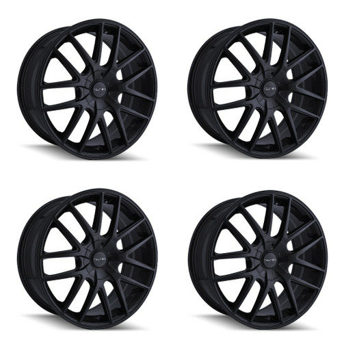 Set 4 16" Touren TR60 16x7 Full Matte Black 4x100 4x4.5 Wheels 42mm Rims