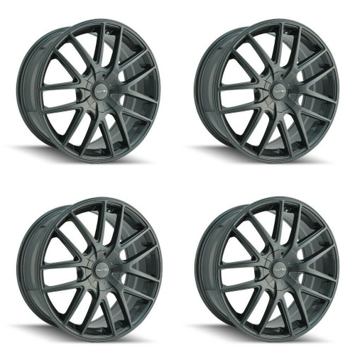 Set 4 16" Touren Tr60 16x7 Gunmetal 4x100 4x4.5 Wheels 42mm Rims