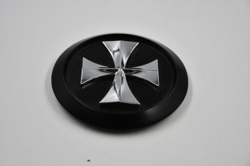Cali Off Road Matte Black & Chrome Logo Wheel Center Cap Hub Cap C109106MB 4.5" Cali Off-Road Cross Logo Ornament