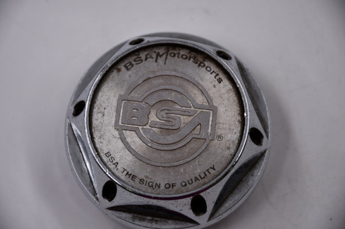 BSA Motorsports Chrome w/ Machined, Black & Silver Insert Wheel Center Cap Hub Cap BSA239 2.625" BSA Motorsports