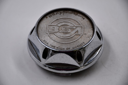 BSA Motorsports Chrome w/ Machined, Black & Silver Insert Wheel Center Cap Hub Cap BSA239 2.625" BSA Motorsports