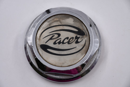 Pacer Chrome w/ Black Logo Wheel Center Cap Hub Cap CAP187-2(PAC) 3.875" Pacer Snap in