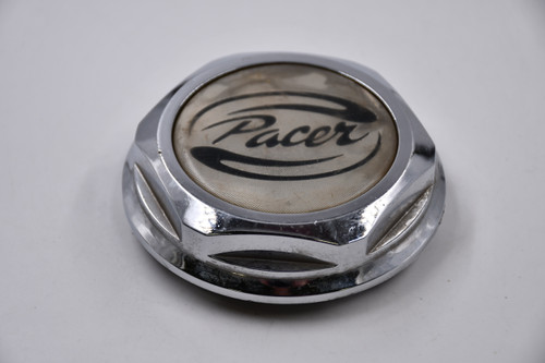 Pacer Chrome w/ Black Logo Wheel Center Cap Hub Cap CAP187-2(PAC) 3.875" Pacer Snap in