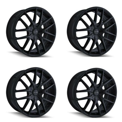 Set 4 17" Touren Tr60 17x7.5 Full Matte Black 5x4.25 5x4.5 Wheels 42mm Rims