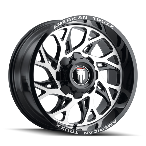 20" American Truxx Destiny 20x9 Black Machined 8x6.5 Wheel 0mm For Chevy GMC Rim