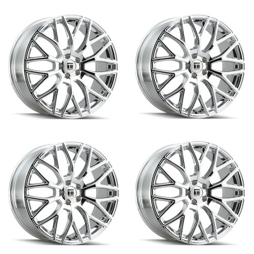 Set 4 18" Touren Tr76 18x8 Chrome 5x4.5 Wheels 35mm Rims