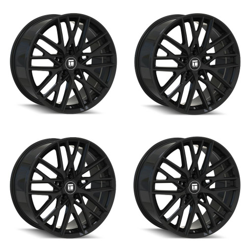 Set 4 18" Touren Tr91 18x8 Gloss Black 5x120 Wheels 35mm Rims