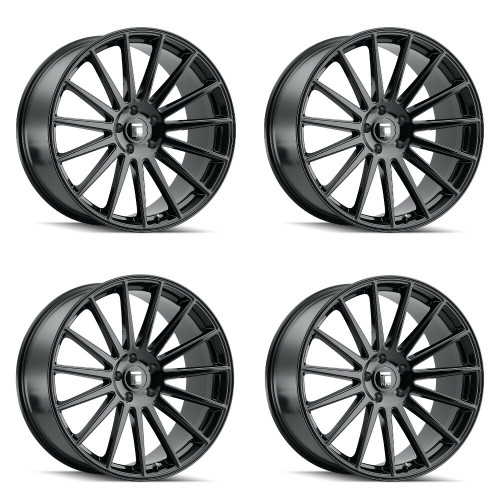 Set 4 22" Touren Tr92 22x9 Gloss Black 5x112 Wheels 32mm Rims