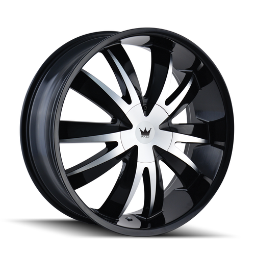18" Mazzi Edge 18x7.5 Black Machined 5x112 5x120 Wheel 40mm Car Suv Rim