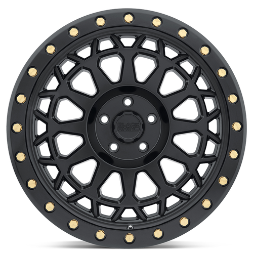Black Rhino Primm 17x9 8x6.5 Matte Black W/ Brass Bolts Wheel 17" 0mm Truck Rim