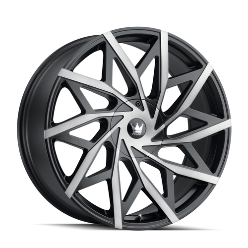 Set 4 22" Mazzi Big Easy 22x9.5 Matte Black W Dark Tint 5x5 5x5.5 Wheels 18mm