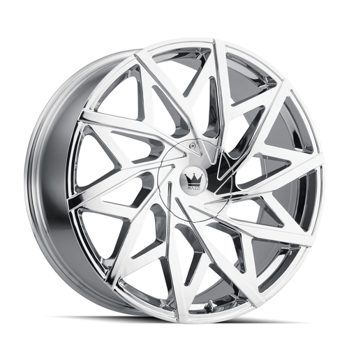 24" Mazzi Big Easy 24x9.5 Chrome 5x115 5x120 Wheel 18mm Car Suv Rim