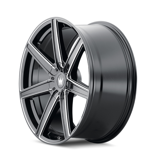 Set 4 18" Mazzi Laguna 18x8 Gloss Black Milled 5x112 5x120 Wheels 35mm Rims