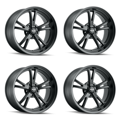 Set 4 22" Ridler 606 22x10.5 Matte Black 5x115 Wheels 25mm Rims