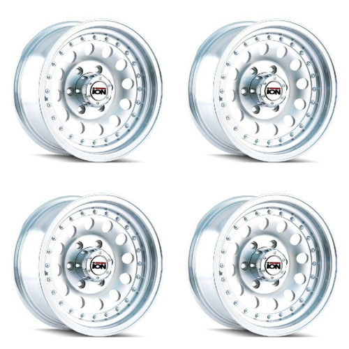 Set 4 16" Ion 71 16x7 Machined 8x6.5 Wheels -8mm Rims