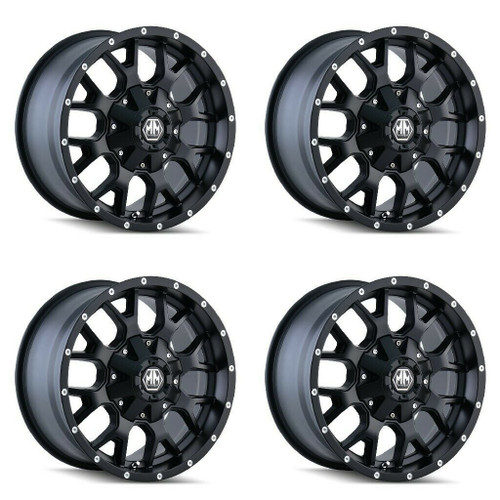 Set 4 20" Mayhem Warrior 20x9 Matte Black 5x150 5x5.5 Wheels 0mm Truck Suv Rims