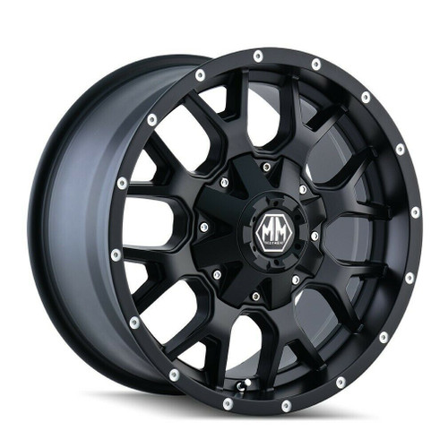 18" Mayhem Warrior 18x9 Matte Black 6x135 6x5.5 Wheel 18mm For Ford Chevy GMC
