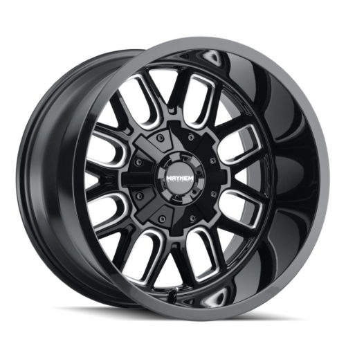 18" Mayhem Cogent 18x9 Black Milled 5x5 5x5.5 Wheel 0mm For Jeep Dodge Ram Rim