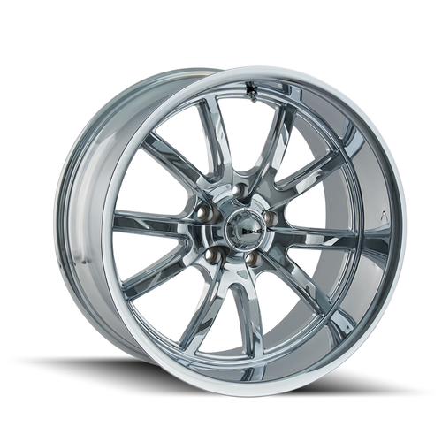 Set 4 20" Ridler 650 20x8.5 Chrome 5x4.75 Wheels 0mm Rims