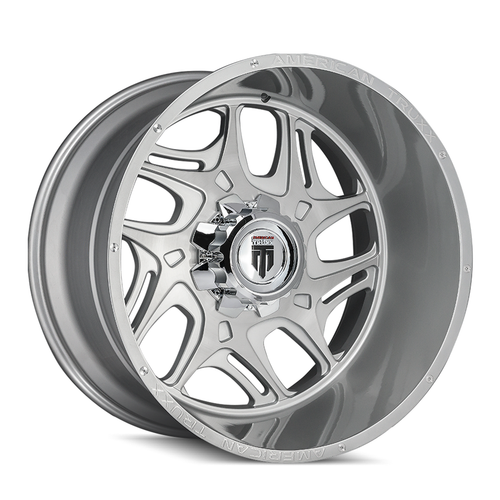 22" American Truxx Sweep 22x12 Brushed & Clear Coated 5x5 5x5.5 Wheel -44mm Rim