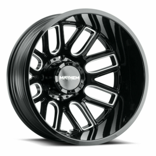 22" Mayhem Cogent Dually 22x8.25 Black Milled 8x200 Wheel -232mm Rear Dually Rim