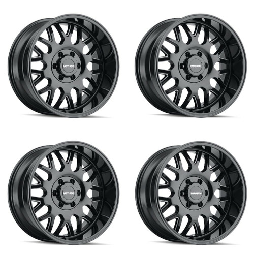 Set 4 20" Mayhem Tripwire 20x10 Black Milled 6x5.5 Wheels -19mm Lifted Rims