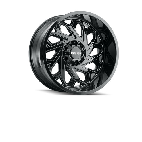 20" Mayhem Essex 20x10 Black Milled 8x6.5 Wheel -19mm Lifted Truck Rim