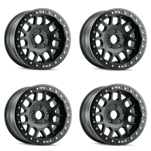 Set 4 17" Dirty Life Mesa Race 17x9 Matte Black 5x5 Wheels -12mm For Jeep Rims