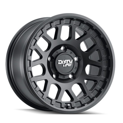 Set 4 17" Dirty Life Mesa 17x9 Matte Black 6x135 Wheels -12mm For Ford Lincoln