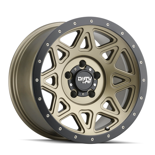 20" Dirty Life Theory 20x9 Matte Gold W Simulated Ring 5x150 Wheel 18mm Rim