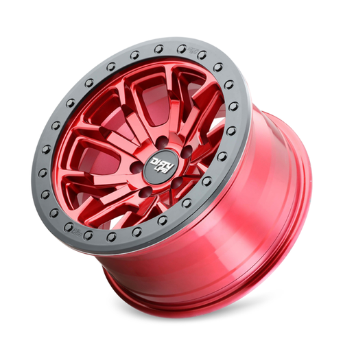 17" Dirty Life DT-1 17x9 Crimson Candy Red 5x4.5 Wheel -12mm For Ford Jeep Rim