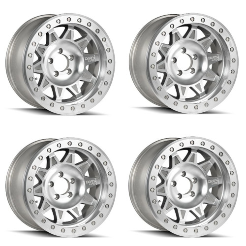 Set 4 17" Dirty Life Roadkill Race 17x9 Machined Beadlock 8x6.5 Wheels -14mm