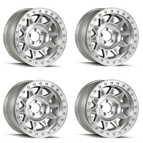 Set 4 17" Dirty Life Roadkill Race 17x9 Machined Beadlock 5x5 Wheels -14mm Rims