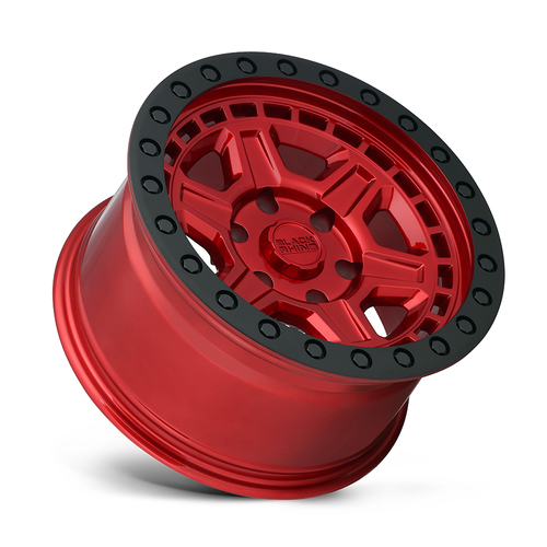 Black Rhino Reno 17x9 5x5.5 Candy Red W/ Black Ring & Bolts Wheel 17" 0mm Rim