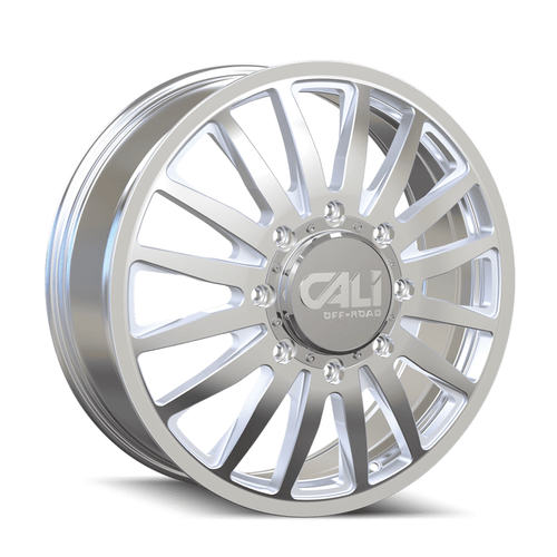 22" Cali Off-Road Summit Front Dually 22x8.25 Polished Milled 8x210 Wheel 115mm 22" Cali Off-Road Summit Front Dually 22x8.25 Polished Milled 8x210 Wheel 115mm