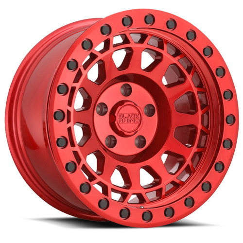 Black Rhino Primm 17x9 5x5.0 Candy Red W/ Black Bolts Wheel 17" 0mm For Jeep Rim