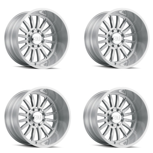 Set 4 20" Cali Off-Road Summit 20x12 Brushed & Clear Coated 8x6.5 Wheels -51mm