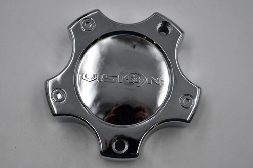 Vision Warrior 375 Chrome Wheel Center Cap C375-5C 5 Lug 5.625 Inch