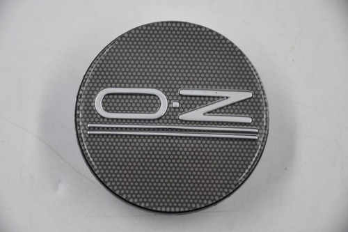 OZ Racing Gray w/ Chrome Logo & Black Base Wheel Center Cap Hub Cap OZ-Gray-2.25 2.25"