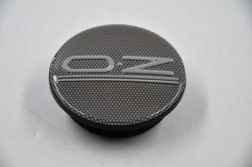 OZ Racing Gray w/ Chrome Logo & Black Base Wheel Center Cap Hub Cap OZ-Gray-2.25 2.25"