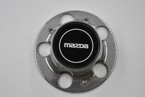 Mazda Chrome w/ Black & Silver Logo Wheel Center Cap Hub Cap F17A-1A096-AA(CHROME) 5.875" 5 Lug