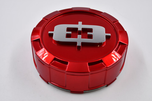 C402RT-8170V 5.25" Vision Wheels Gloss Bright Red w/ Chrome Logo Wheel Center Cap Hub Cap