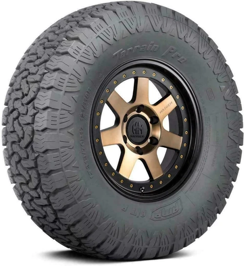 AMP Terrain Pro A/T all terrain tire for trucks and SUV's featuring an aggressive tread design and rugged off-raod traction, availabe at A2i Wheel and Tire