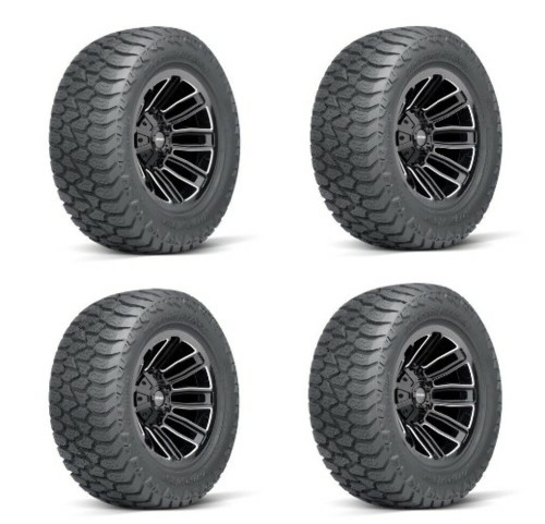 Set 4 33x12.50R22LT Amp Terrain Attack A/T A Load Range E Tires 3312.522